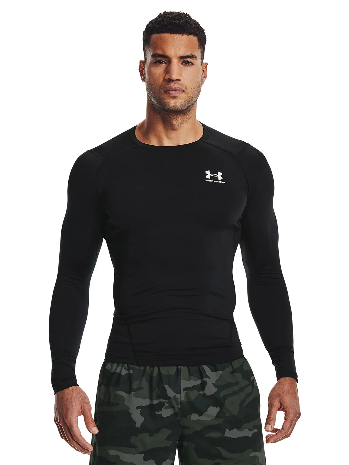 Primera Capa Hombre Superior Manga Larga Training HeatGear Black