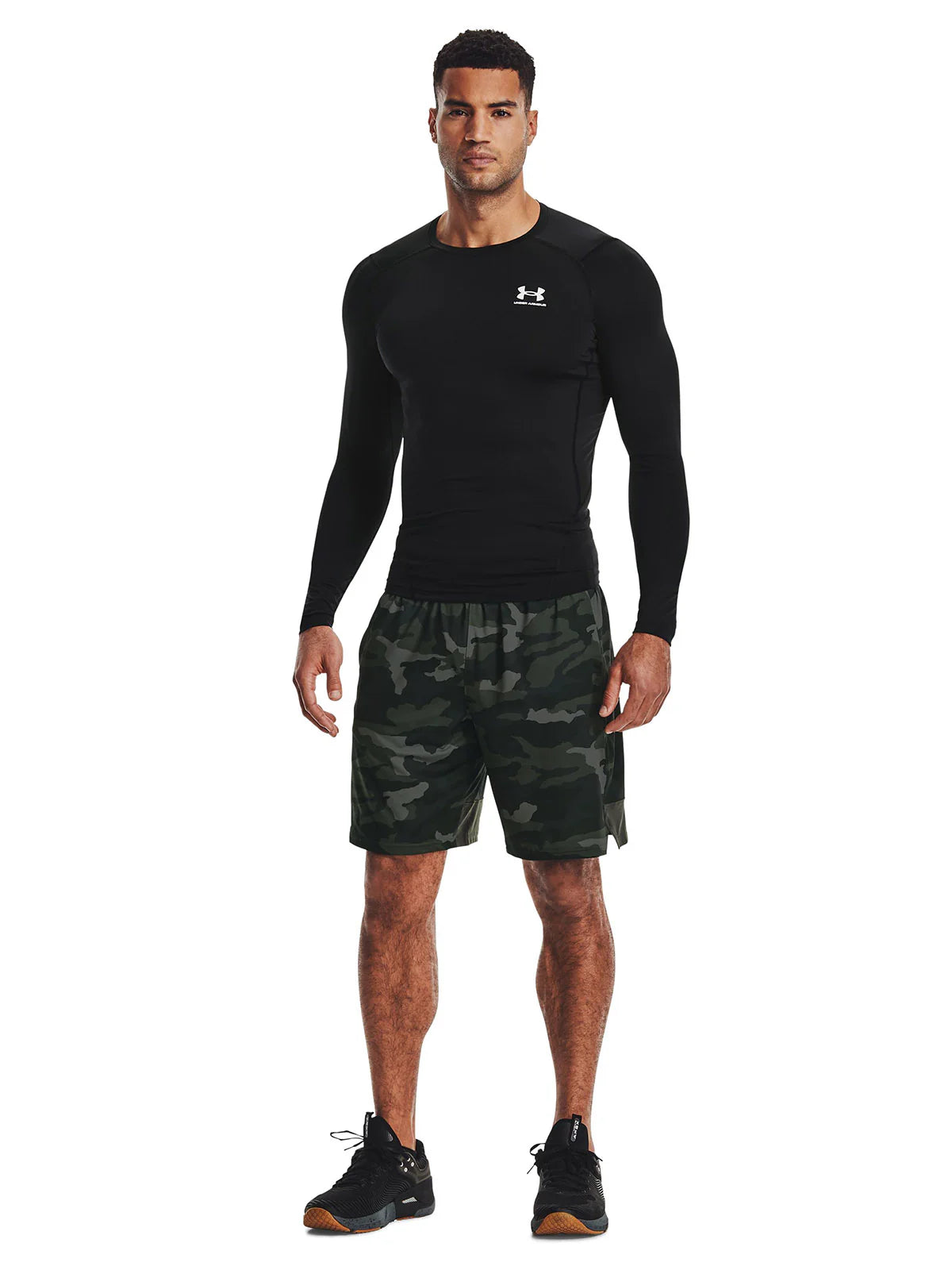 Primera Capa Hombre Superior Manga Larga Training HeatGear Black