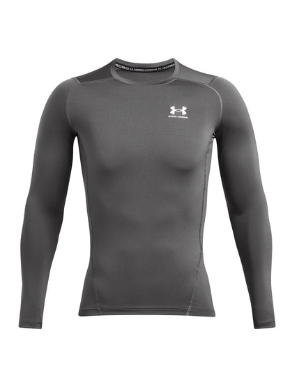 Primera Capa Hombre Superior Manga Larga Training HeatGear Gris