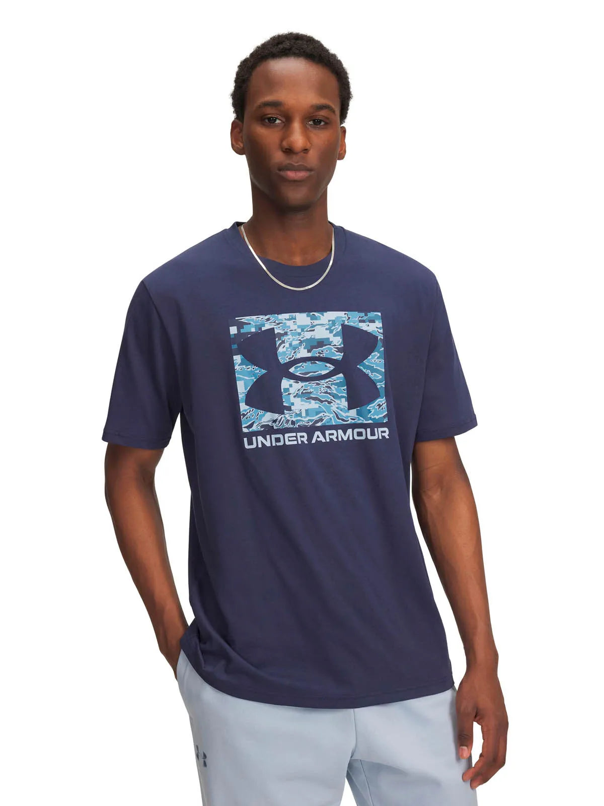 Polera Hombre Manga Corta Lifestyle Azul