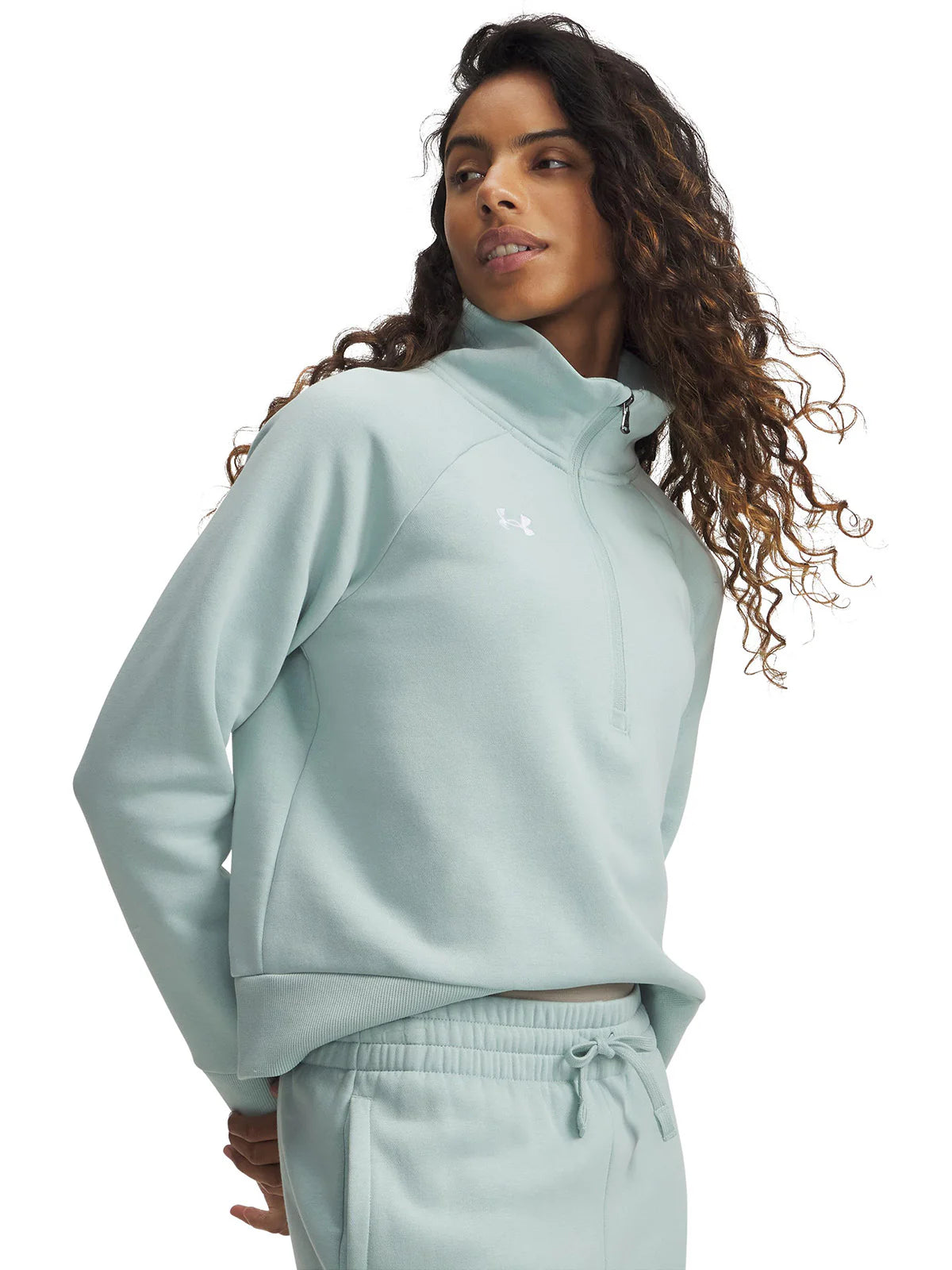 Poleron Mujer Lifestyle Rival Fleece 1/2 Zip Verde