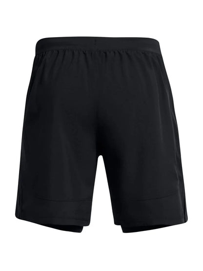 Shorts Hombre Launch 2 en 1 de 7" Negro