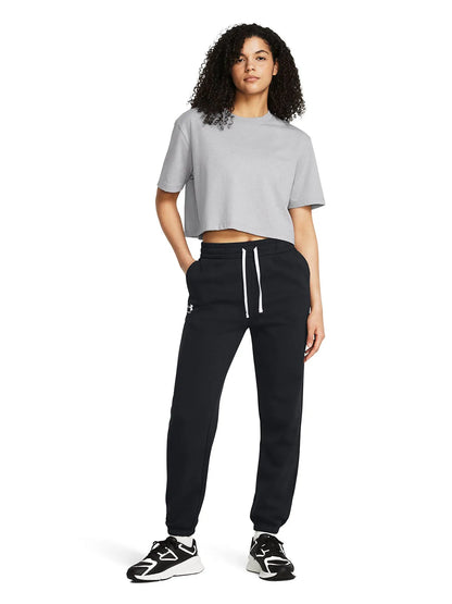 Pantalón Mujer Joggers Rival Terry Negro