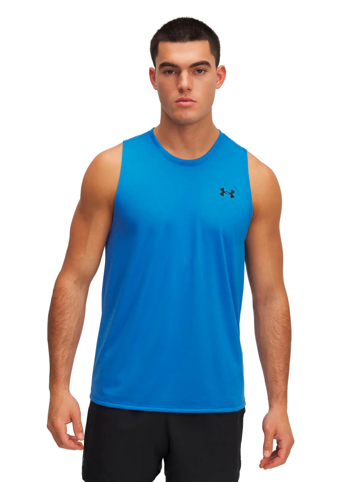 Polera Hombre Sin Mangas Entrenamineto Azul