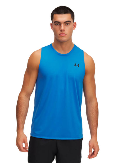 Polera Hombre Sin Mangas Entrenamineto Azul