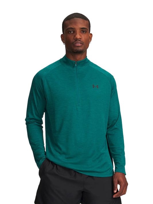 Poleron Hombre Training Tech Half Zip Verrde