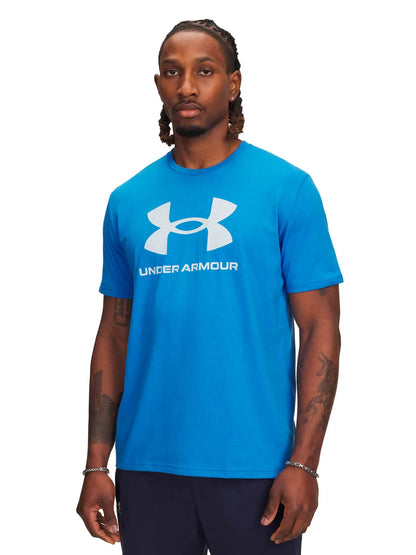 Polera Hombre Manga Corta Lifestyle Logo Azul