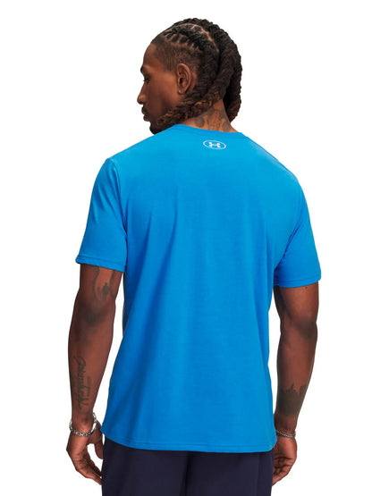 Polera Hombre Manga Corta Lifestyle Logo Azul