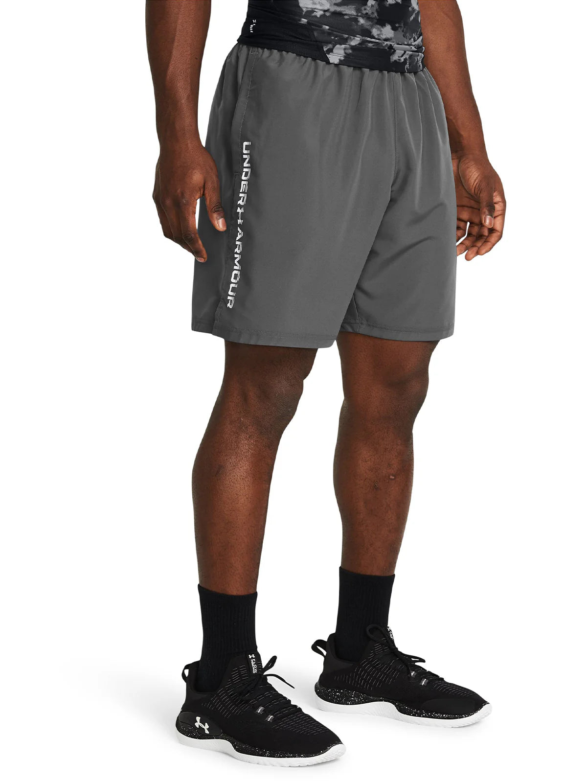 Short Hombre Training Woven Wordmark Gris