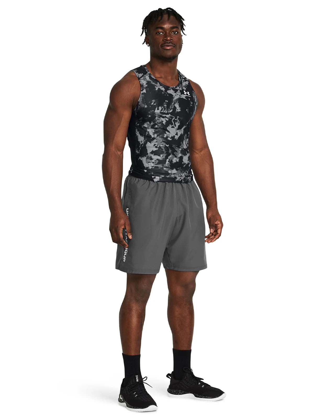 Short Hombre Training Woven Wordmark Gris