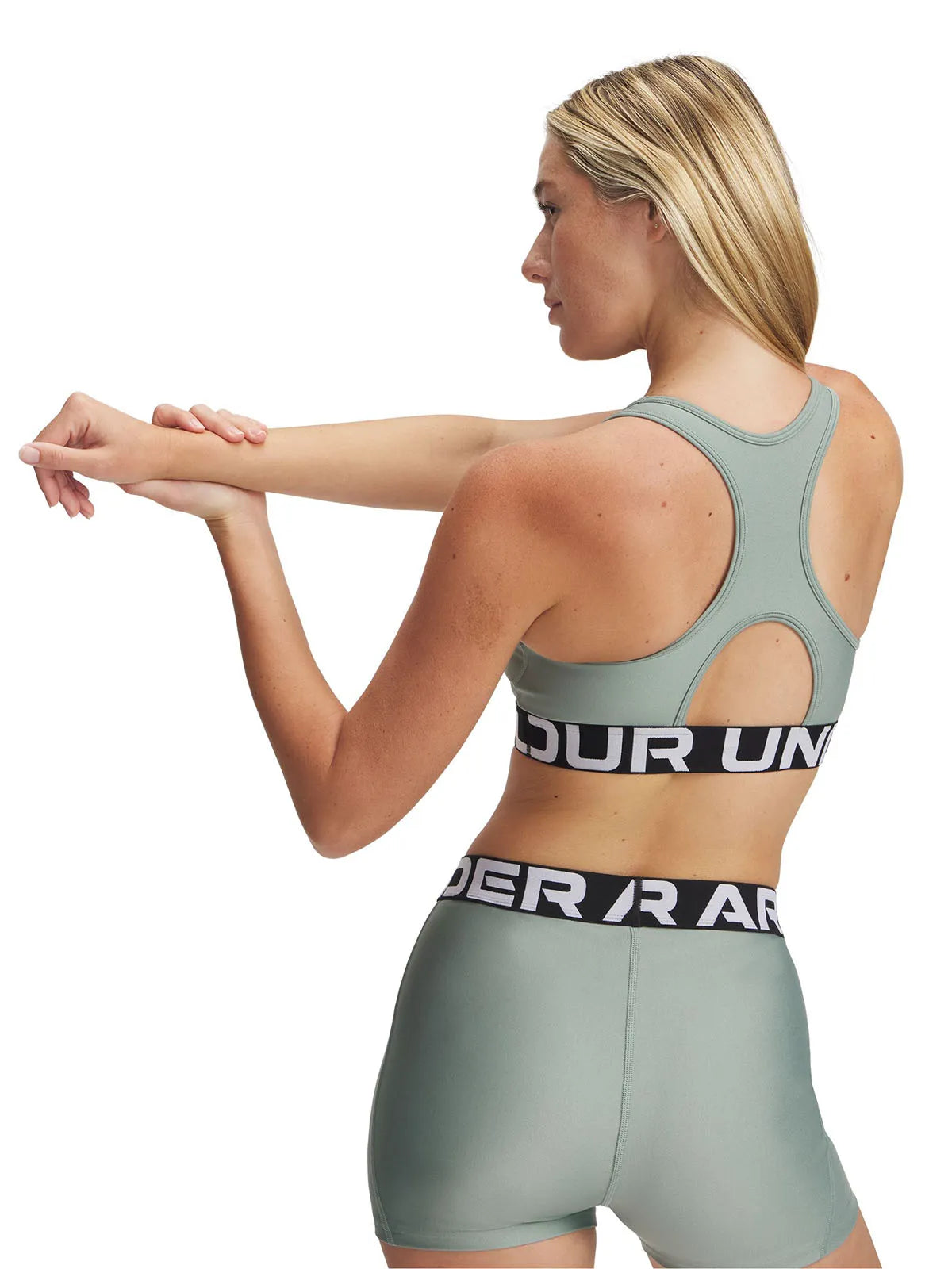Polera Mujer Peto Entrenamiento HeatGear Armour Mid Branded Verde