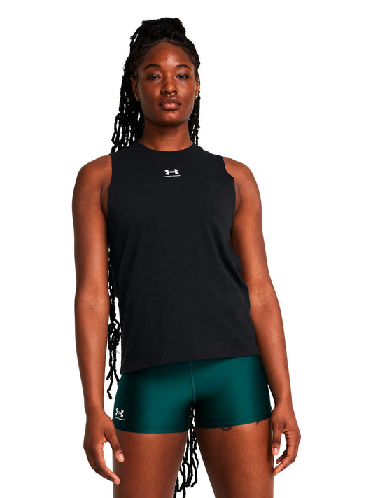 Polera Mujer sin Mangas Lifestyle Off Campus Muscle Negra
