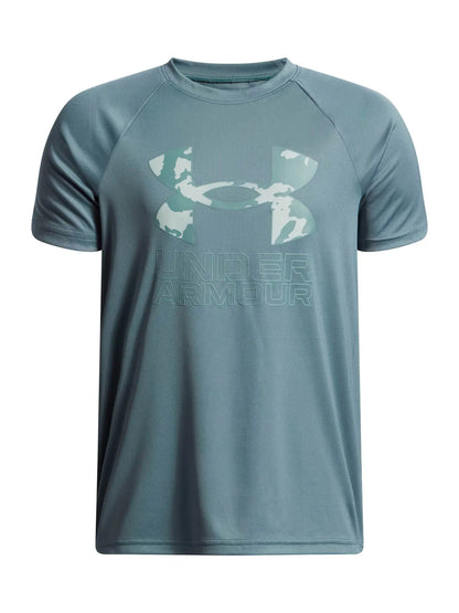 Polera Niño Tech Hybrid Print Verde