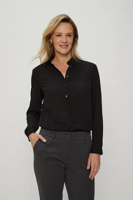 Blusa Mujer Camisera Negro