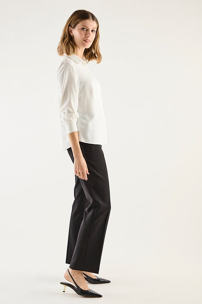Blusa Mujer Camisera Calce Clásico Crudo