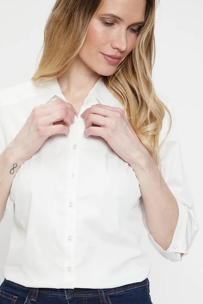 Blusa Mujer Popelina Blanca