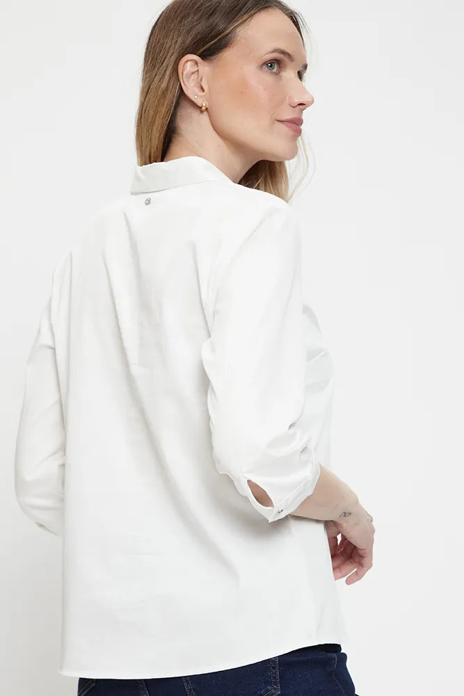 Blusa Mujer Popelina Blanca