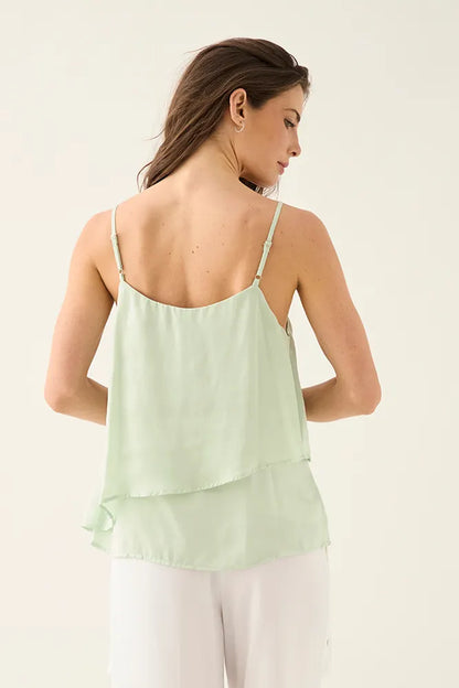Blusa Mujer Lisa Verde Claro