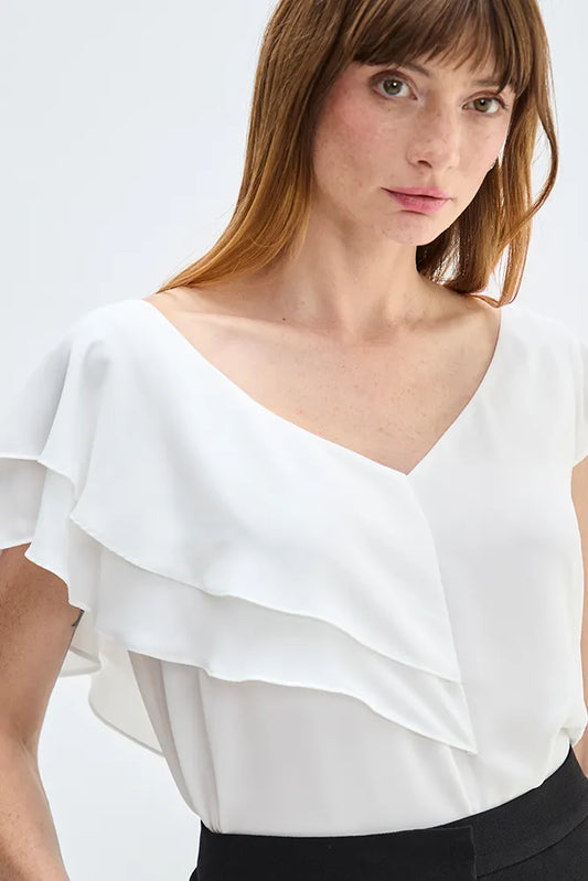 blusa-mujer-lisa-cuello-v-crudo