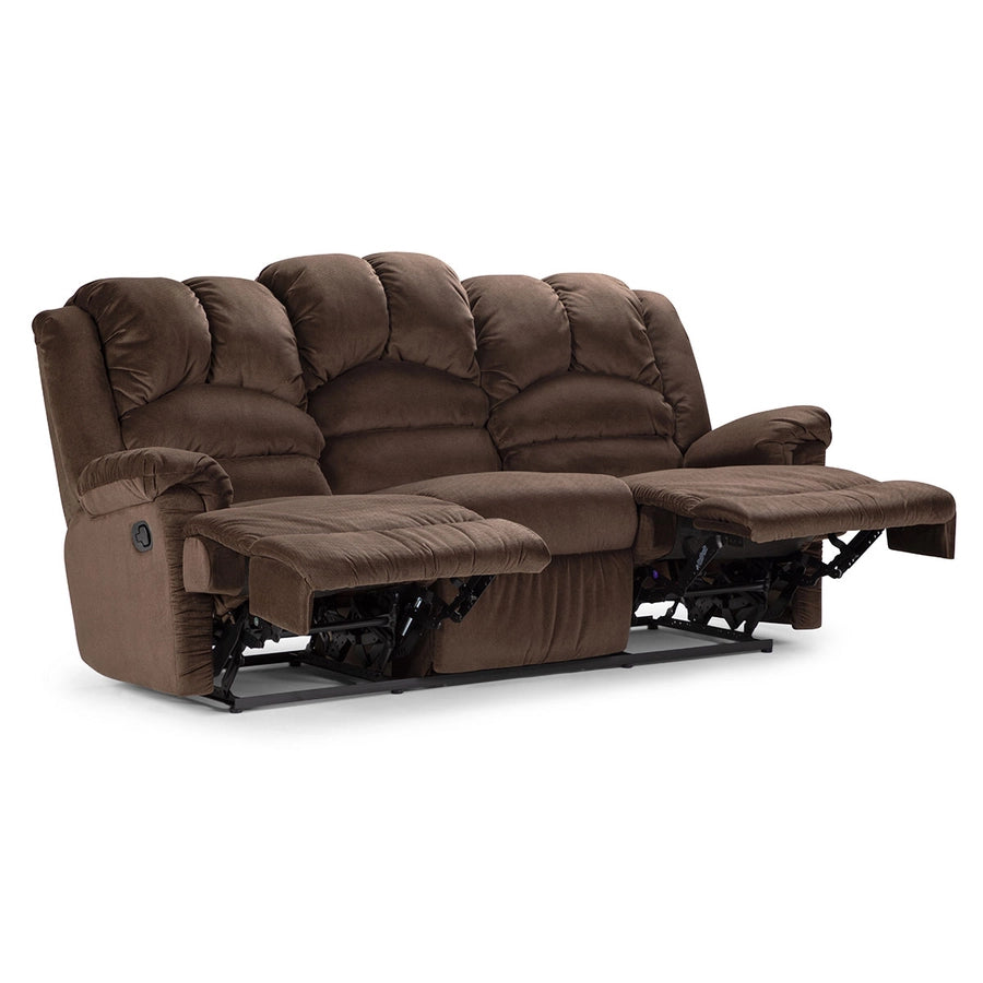 Sofá Reclinable Jarrie Tela Chex Manual 3 Cuerpos Cafe