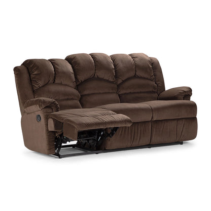 Sofá Reclinable Jarrie Tela Chex Manual 3 Cuerpos Cafe