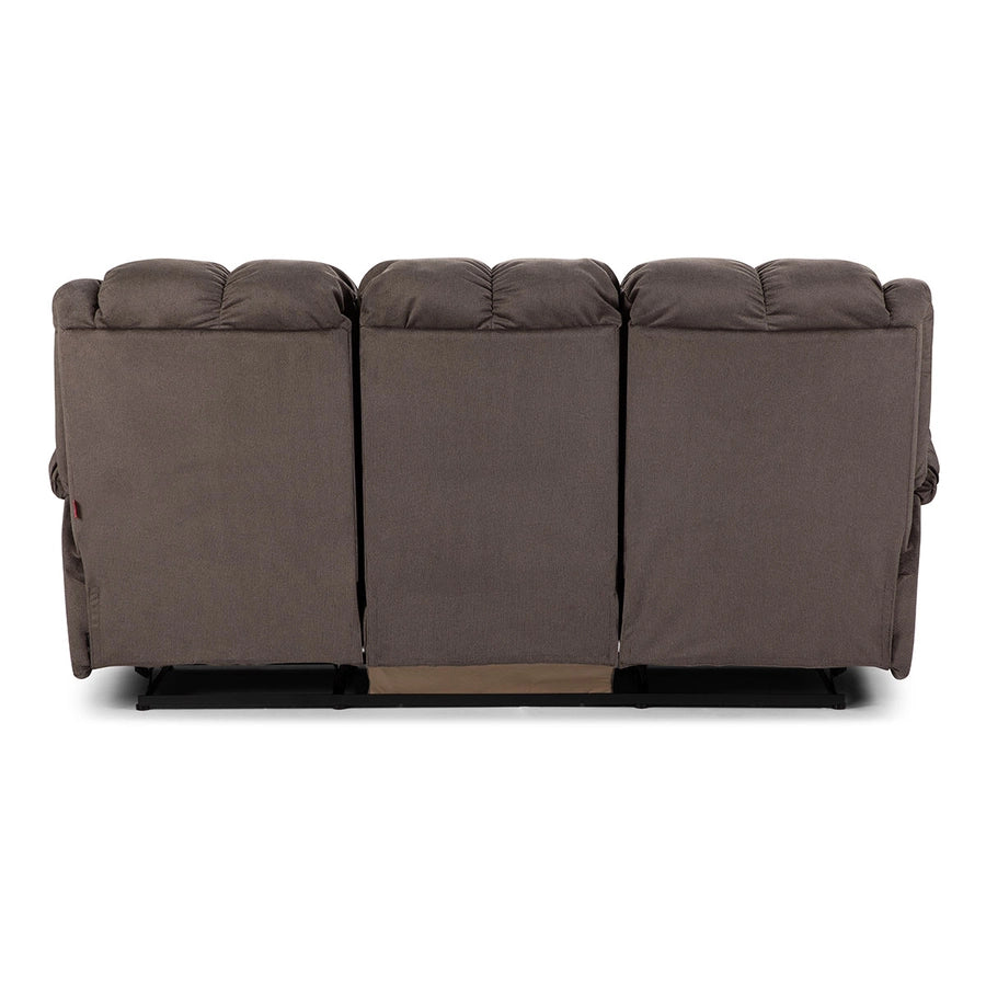 Sofá Reclinable Jarrie Tela Chex Manual 3 Cuerpos Gris