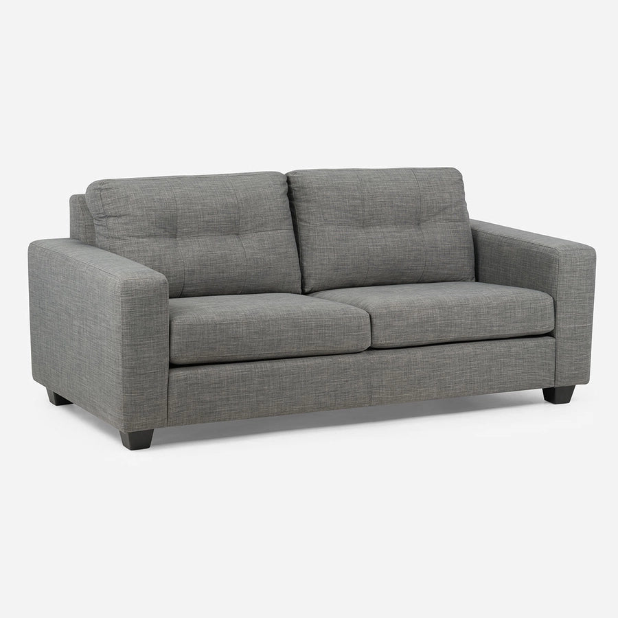 Sofá Mira Tela 2 cuerpos Gris