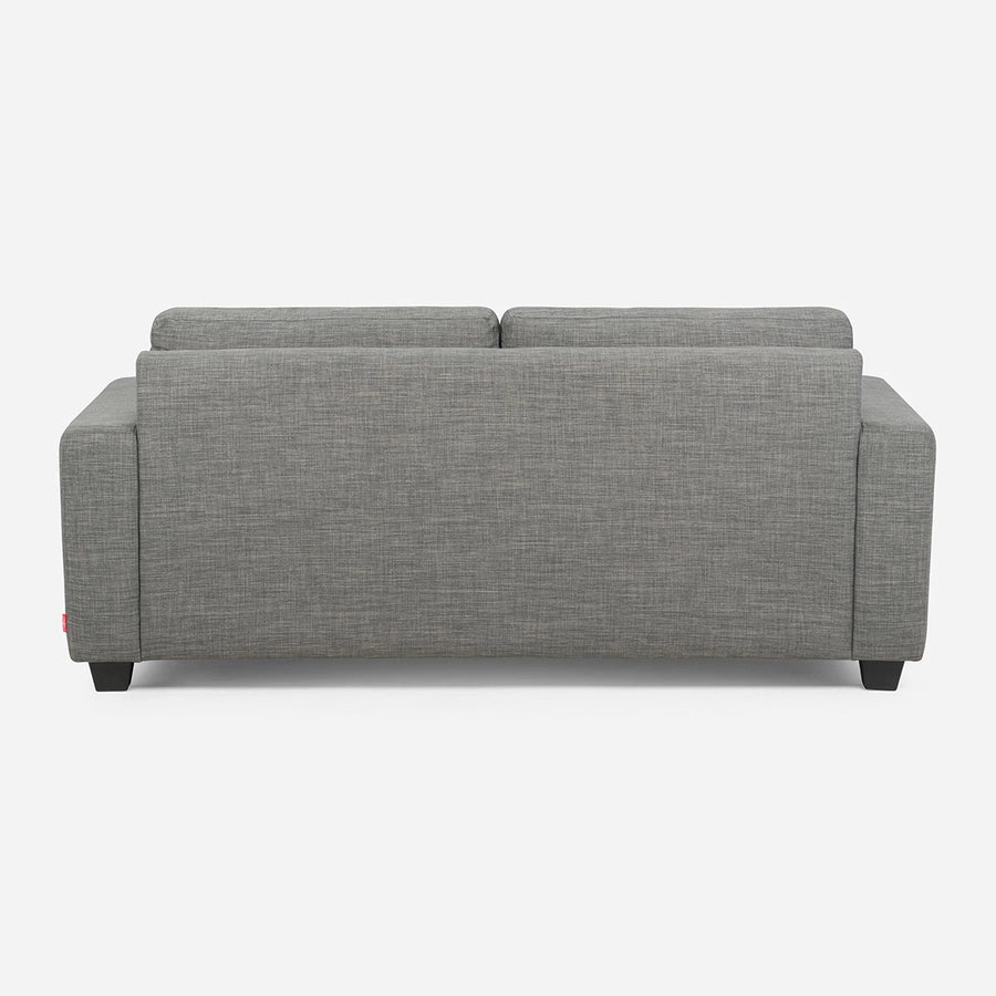 Sofá Mira Tela 2 cuerpos Gris