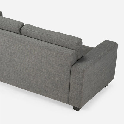 Sofá Mira Tela 2 cuerpos Gris