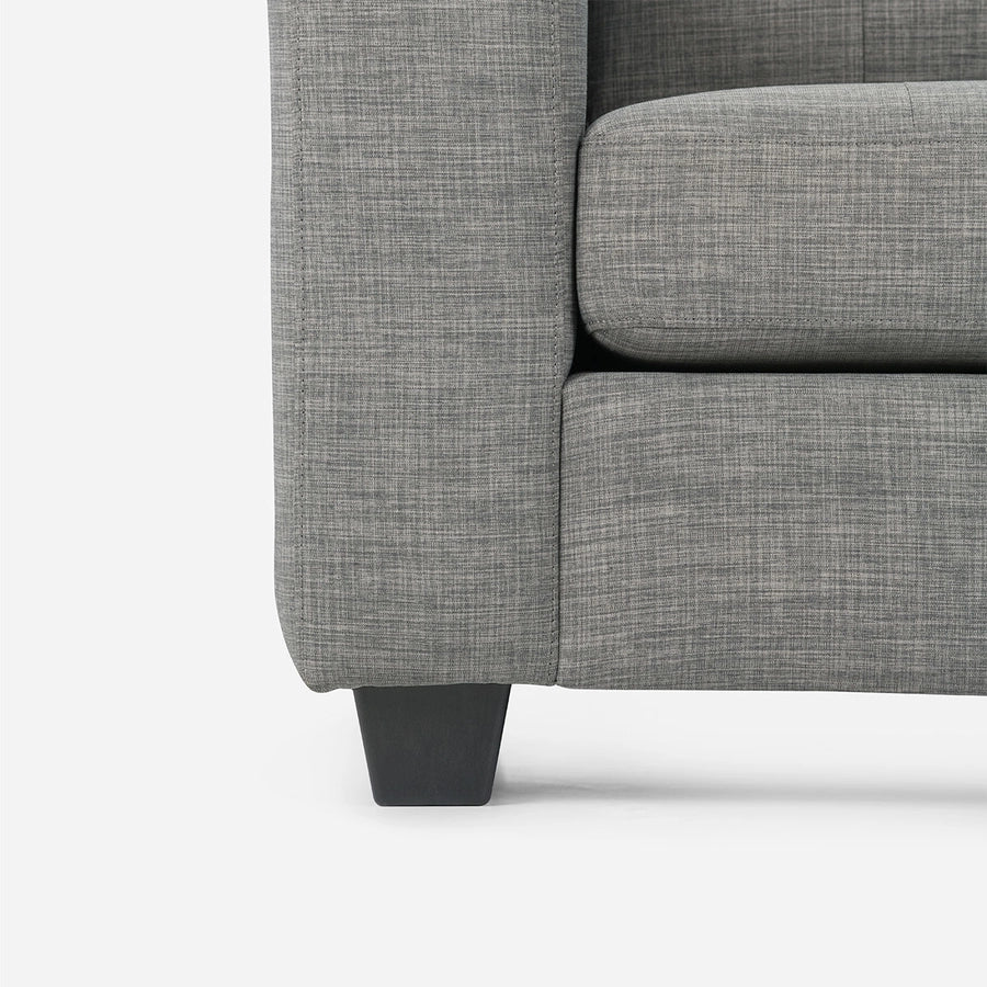 Sofá Mira Tela 2 cuerpos Gris