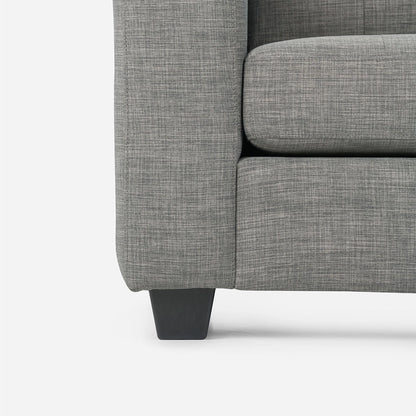 Sofá Mira Tela 2 cuerpos Gris