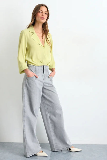 Blusa Mujer Lisa Pistacho