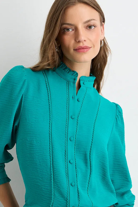 blusa-mujer-lisa-botones-verde-cata