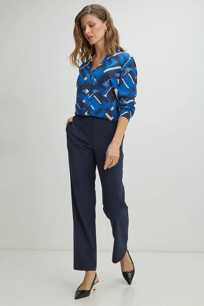 blusa-mujer-estampada-cuello-mao-azul-marino