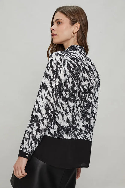 Blusa Mujer Camisera Fantasía Negra