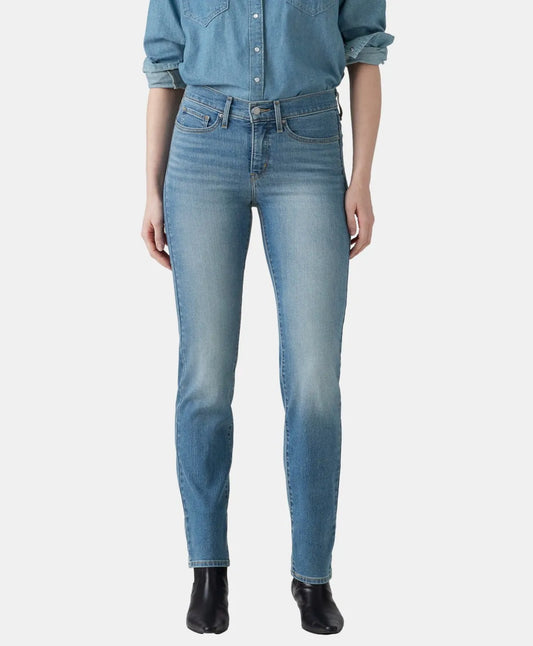 Jeans Mujer Levi's 314 Shaping Straight Celeste clasico