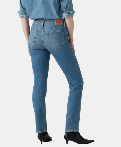 Jeans Mujer Levi's 314 Shaping Straight Celeste clasico