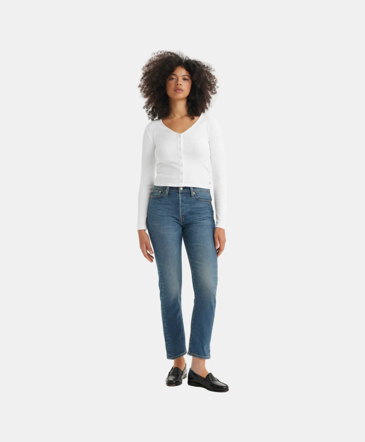 Jeans Mujer Wedgie Straight Levi's Azulino