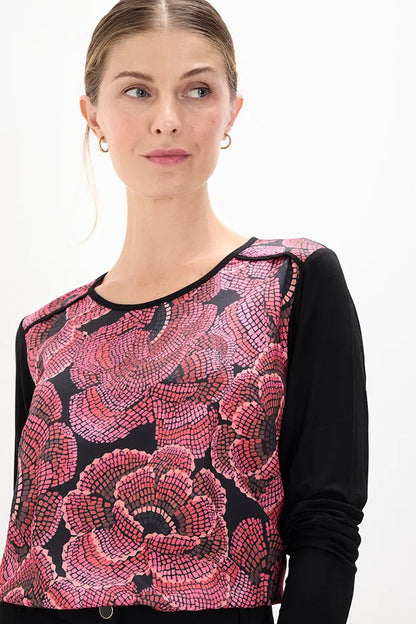 polera-mujer-doble-tela-estampada-fucsia
