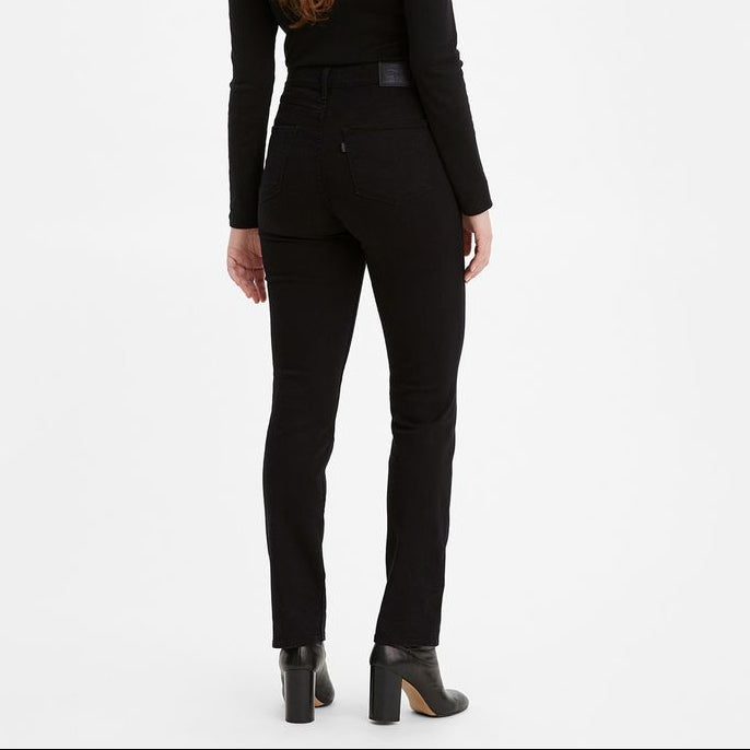 Jeans Mujer High-Rise Straight Negro