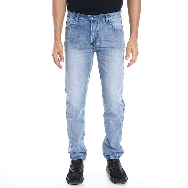 Jeans Hombre Vintage New Slim Azul Medio Cinco Bolsiilos