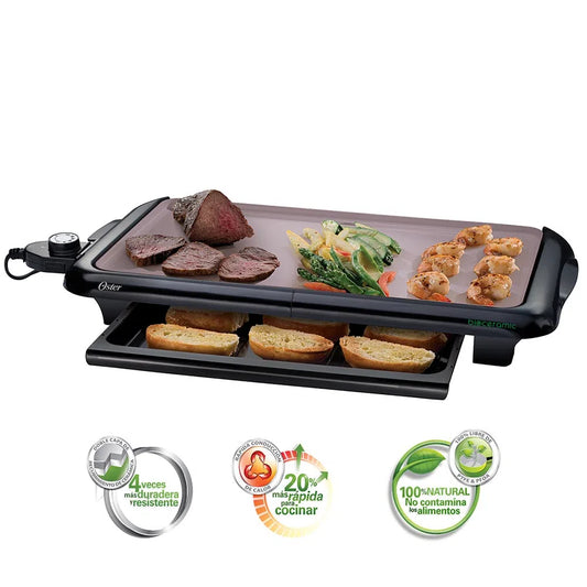 Parrilla Oster® con recubrimiento Bioceramic™ CKSTGRFM18W