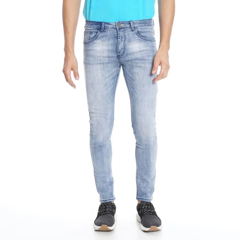 Jeans Hombre Skinny Tiro Medio Med Light Blue Wishes