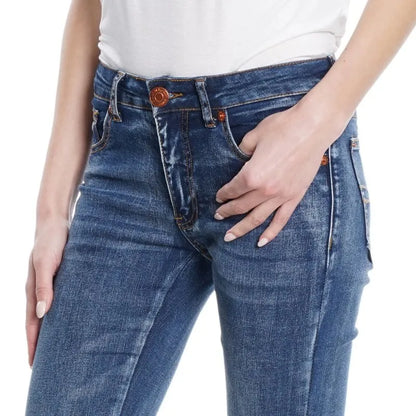 Jeans Mujer Tiro Medio Long Leg Jeans Five Pockets