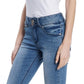 Jeans Mujer Candice Tiro Medio Pretina Ancha