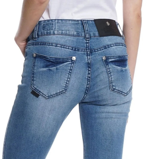 Jeans Mujer Candice Tiro Medio Pretina Ancha