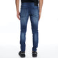 Jeans Hombre Skinny Dark Blue Five Pockets Basic