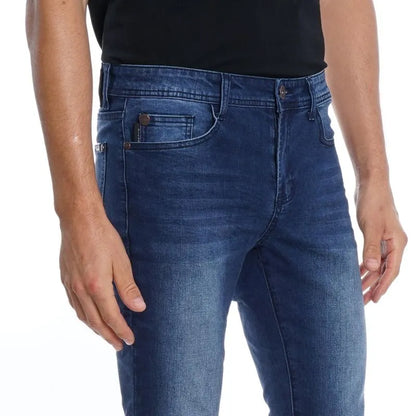 Jeans Hombre Skinny Dark Blue Five Pockets Basic