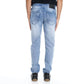 Jeans Hombre Vintage New Slim Azul Medio Cinco Bolsiilos