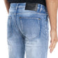 Jeans Hombre Vintage New Slim Azul Medio Cinco Bolsiilos